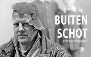Hier zou een afbeelding moeten staan van de poster bij de voorstelling "Buiten Schot" van Diederik van Vleuten